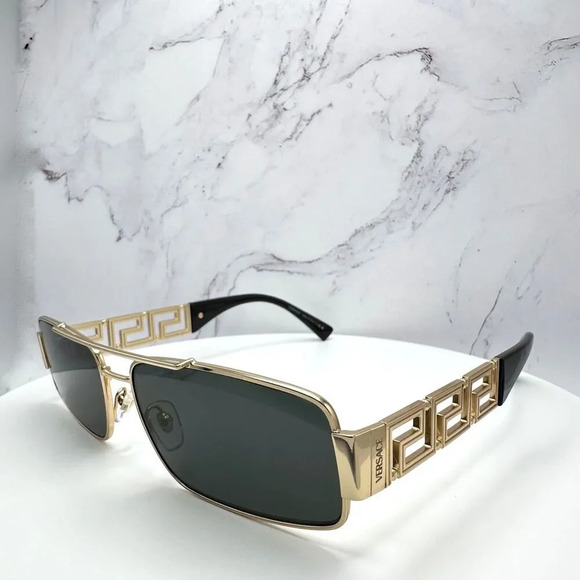 Versace Gold and Black Sunglasses - Picture 8 of 12